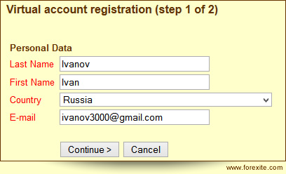 Brief form of the account owner Brief form of the account owner